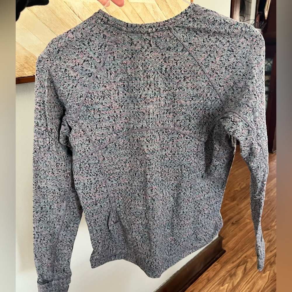 Lululemon Runderful Long Sleeve Neon Tweed Jacquard Size 8 EUC - Picture 10 of 11